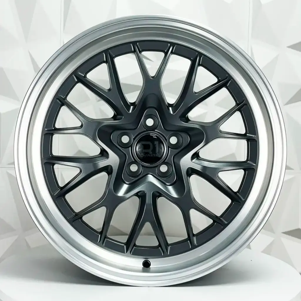 RIN 20X9 5-114.3 R1 SPORT R009 MATTE GUNMETAL MACHINE LIP ET30 CB73.1